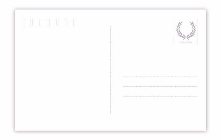 明信片正面模版图片